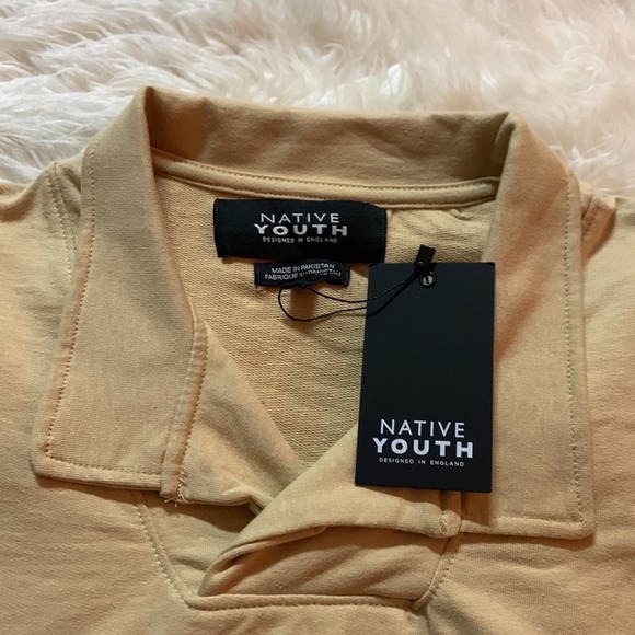 NWT Native Youth England sweatshirt men/Women front pocket v-neck size M & L - Picture 2 of 10